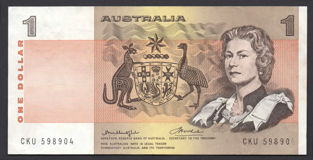 Lot 9 — 1976 $1 Knight/Wheeler Side Thread General Prefix []