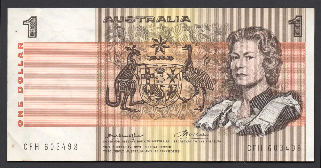Lot 7 — 1976 $1 Knight/Wheeler Centre Thread General Prefix []