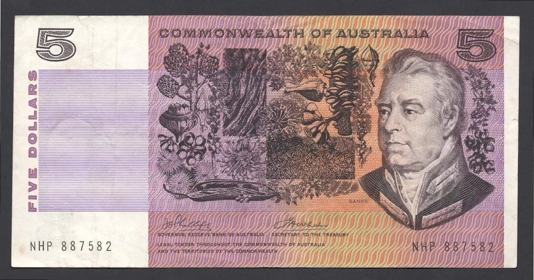 Lot 36 — 1972 $5 Phillips/Wheeler Commonwealth General Prefix []