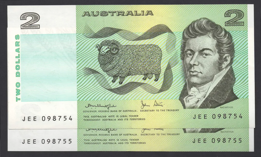 Lot 27 — 1979 $2 Knight/Stone General Prefix Pair []
