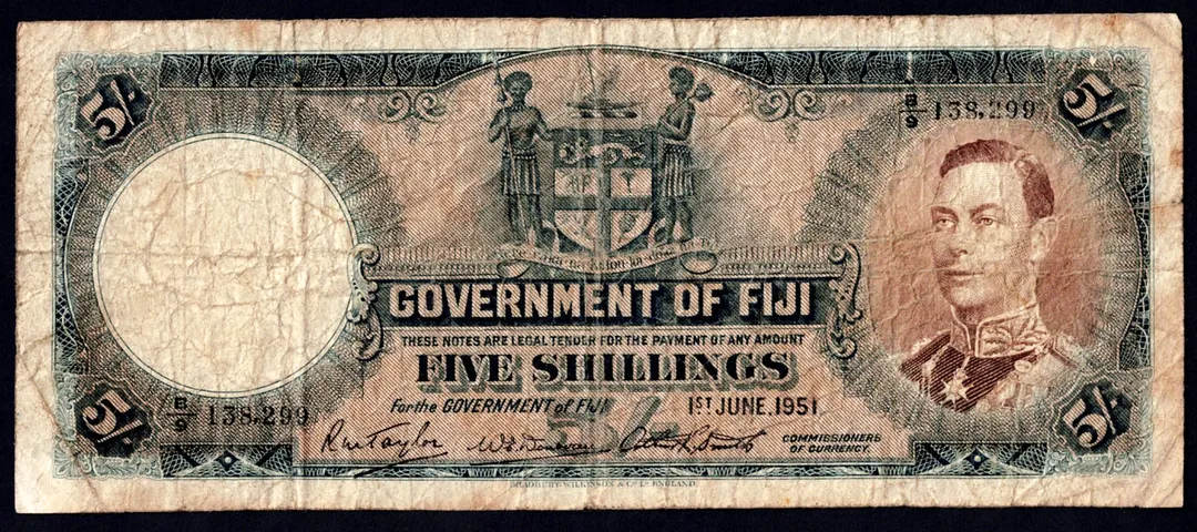 Lot 4 — Fiji, 1951, 5 Shillings