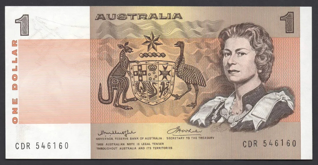 Lot 8 — 1976 $1 Knight/Wheeler Centre Thread General Prefix []