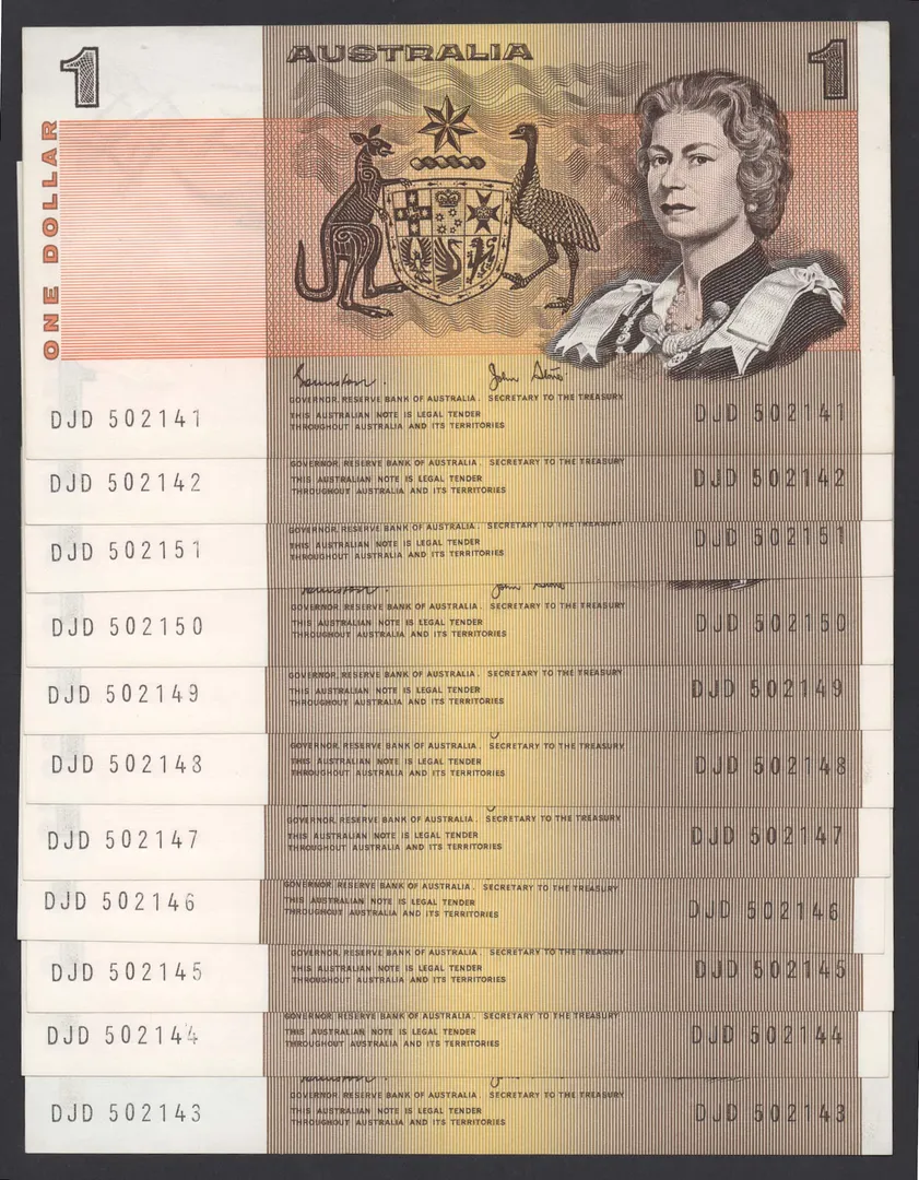 Lot 13 — 1982 $1 Johnston/Stone General Prefix Run of 11 []