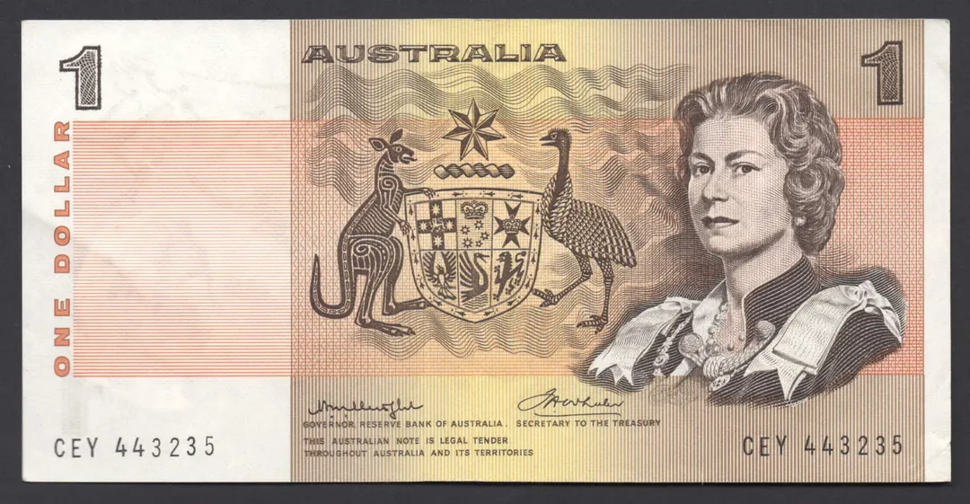 Lot 6 — 1976 $1 Knight/Wheeler Centre Thread General Prefix []