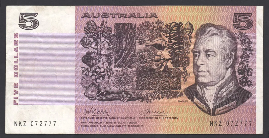 Lot 37 — 1974 $5 Phillips/Wheeler Australia General Prefix []
