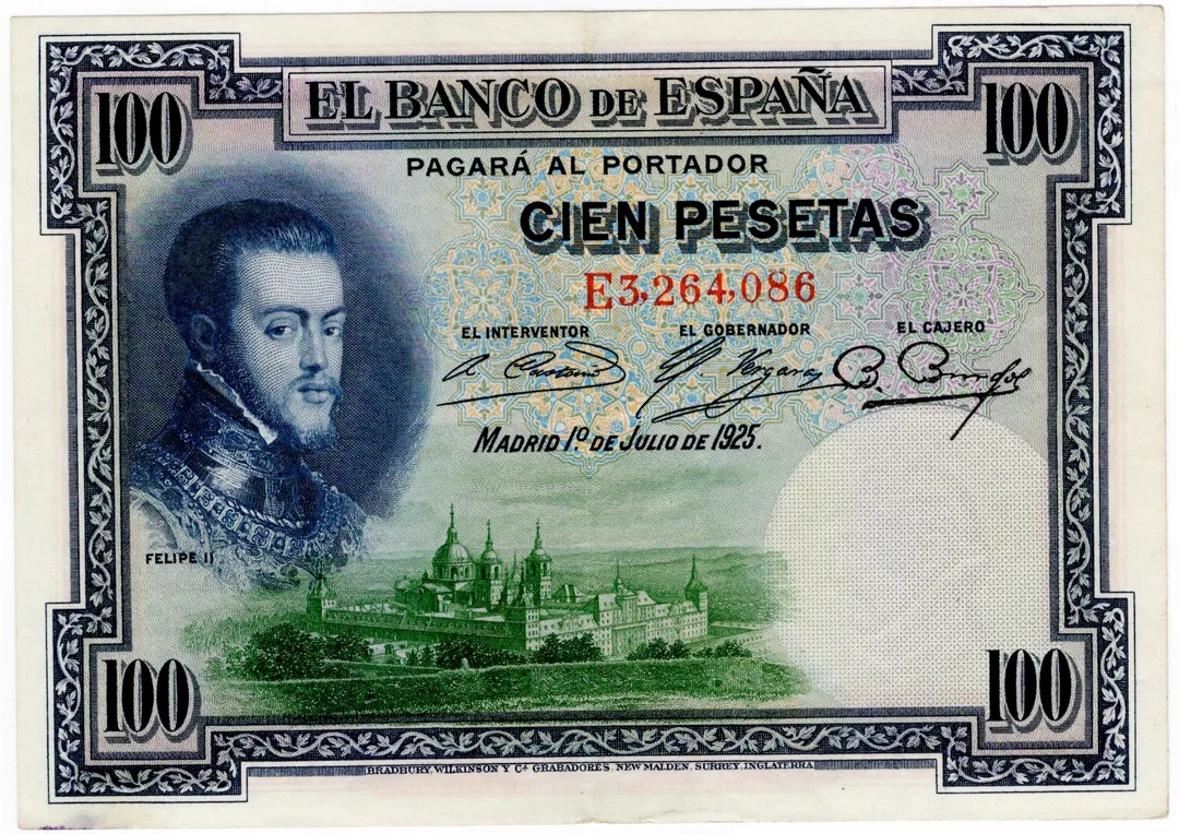 Lot 39 — Spain, 1925, 100 Pesetas