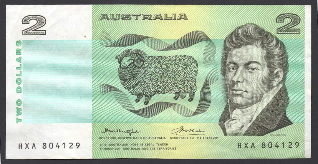 Lot 25 — 1976 $2 Knight/Wheeler OCRB Side Thread General Prefix []
