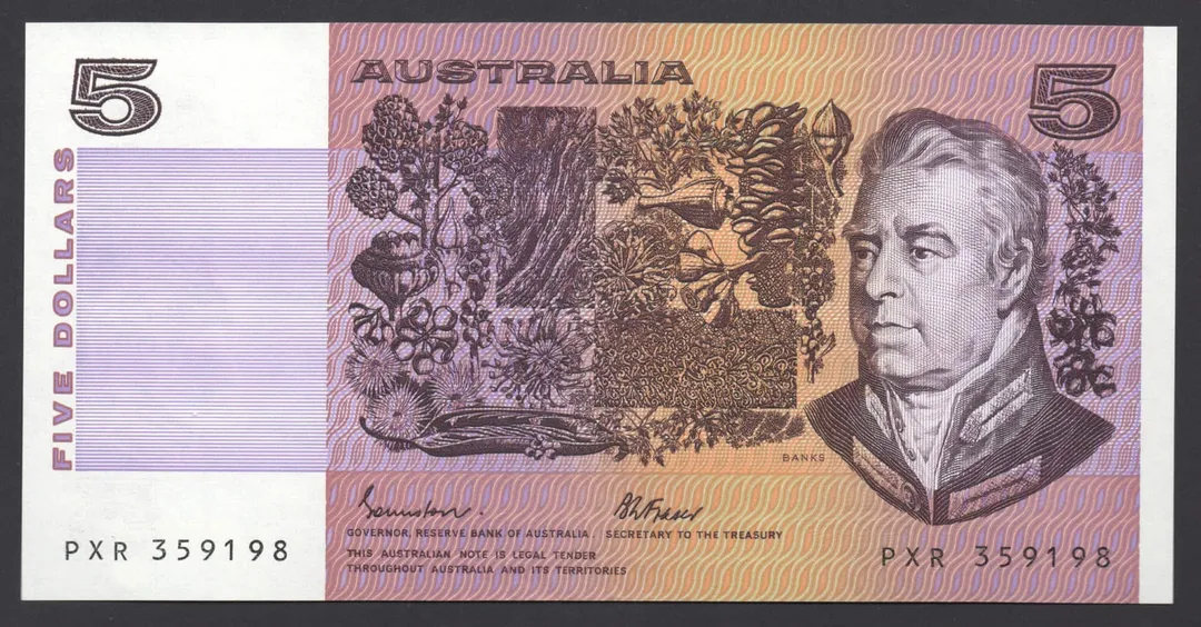 Lot 42 — 1985 $5 Johnston/Fraser OCRB General Prefix []