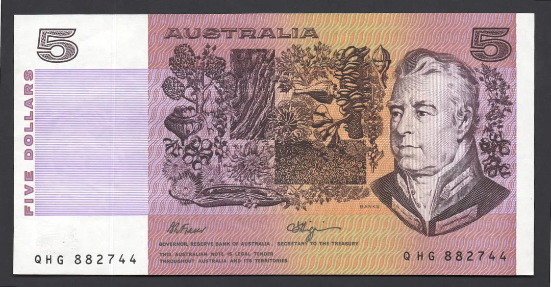 Lot 48 — 1990 $5 Fraser/Higgins General Prefix []